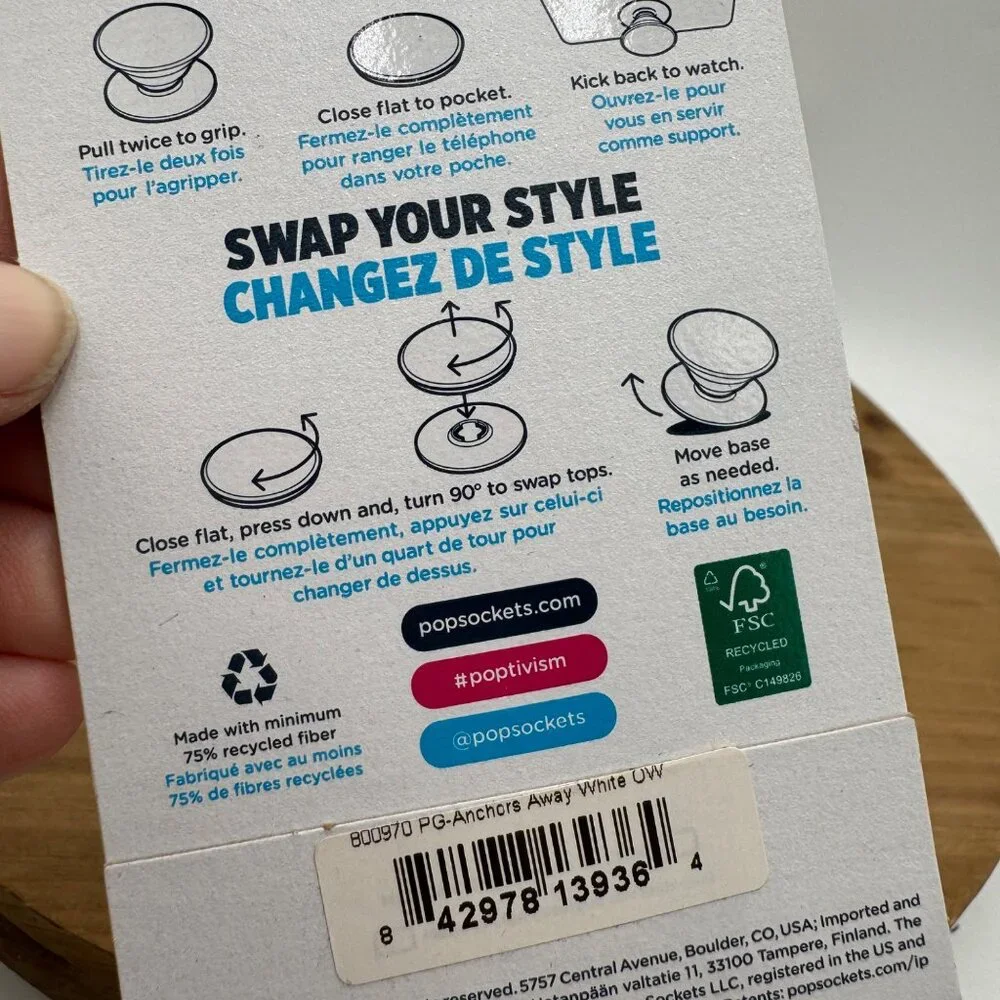 Popsockets Popgrip: Phone Holder/Grip & Stand NWT